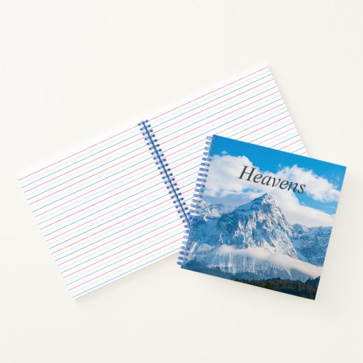 Blauwe lucht Afbeelding Hemel Tekst Aangepaste Spi Notitieboek (Binnen)