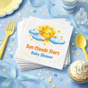 Blauwe lucht baby shower ambachtelijke feestje servet