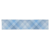 Blauwe lucht Blauw en wit Plaid Korte Tafelloper (Horizontaal)