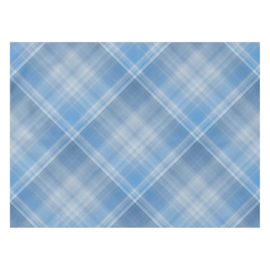 Blauwe lucht Blauw en wit Plaid Tafelkleed (Voorkant (Horizontaal))