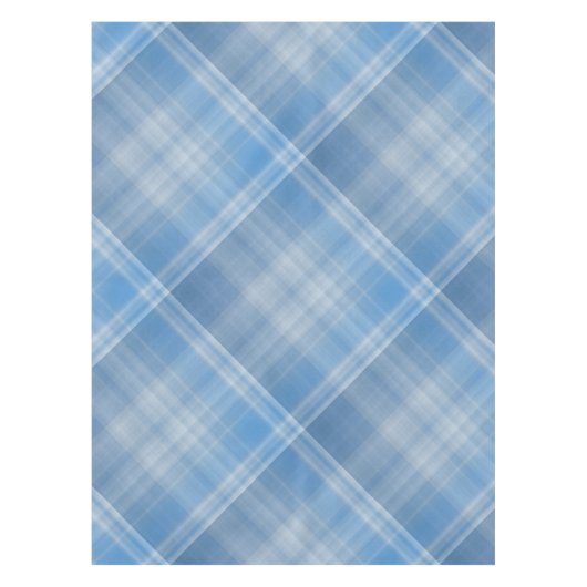 Blauwe lucht Blauw en wit Plaid Tafelkleed (Voorkant)