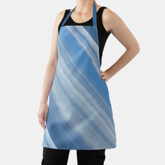 Blauwe lucht Blauwe en witte streep Schort (Insitu)