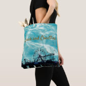 Blauwe lucht Boardwalk Tote Bag (Dichtbij)
