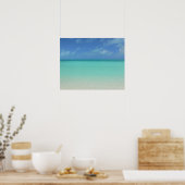 "BLAUWE LUCHT BOVEN HELDER BLAUW GROEN CARIBISCH W POSTER (Keuken)