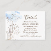 Blauwe Lucht Casual Botanische Gedroogde Kruiden B Informatiekaartje (Voorkant)