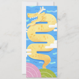 Blauwe Lucht Draak - Funky Schattig Kaart