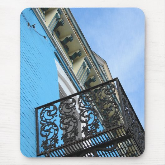 Blauwe Lucht en Gebouw Muismat (Voorkant)