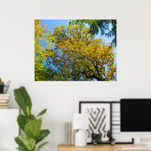Blauwe lucht en herfstgebladerte - gepersonaliseer poster (Thuiskantoor)