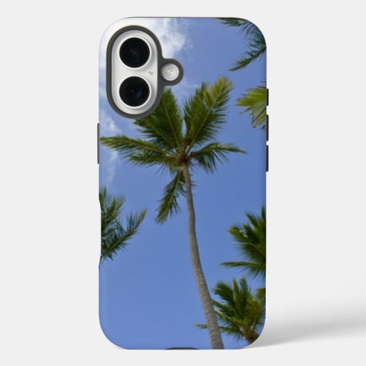 Blauwe Lucht en Palmbomen Case-Mate iPhone Case (Achterkant)