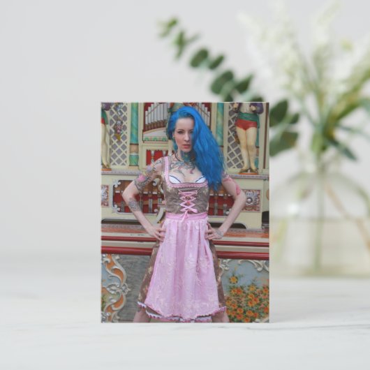 Blauwe lucht en Tattoos Briefkaart (Staand voorkant)