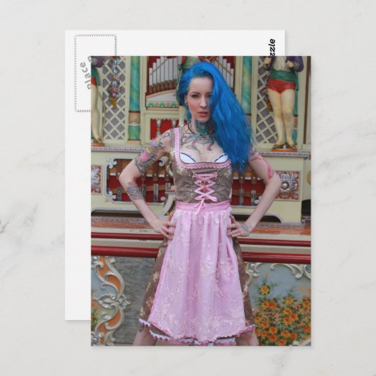 Blauwe lucht en Tattoos Briefkaart (Voorkant / Achterkant)