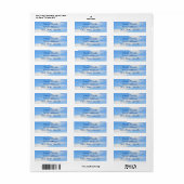 Blauwe Lucht en Witte Wolk Retouradres Etiket (Full Sheet)