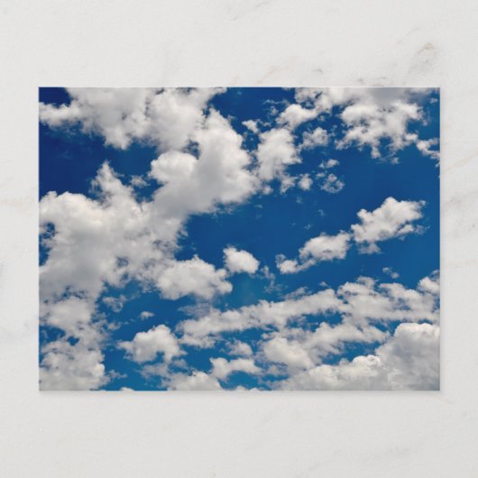 Blauwe lucht en witte wolken achtergrond briefkaart (Voorkant)