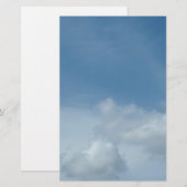 blauwe lucht en witte wolken briefpapier (Voorkant / Achterkant)