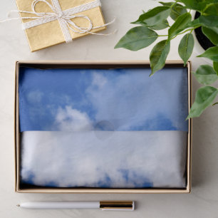 Blauwe Lucht en Witte Wolken Foto Tissuepapier