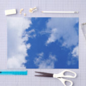 Blauwe Lucht en Witte Wolken Foto Tissuepapier (Craft)
