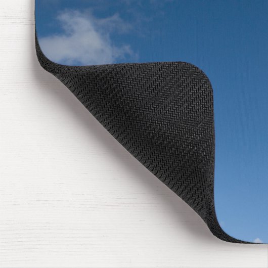 blauwe lucht en witte wolken muismat (Hoek)