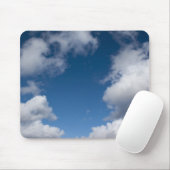 blauwe lucht en witte wolken muismat (Met muis)