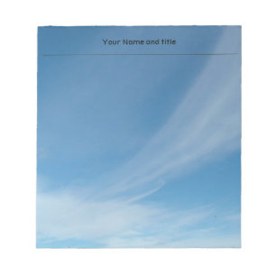 Blauwe lucht en witte wolken notitieblok