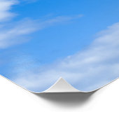 Blauwe lucht en witte wolken perfect poster (Hoek)