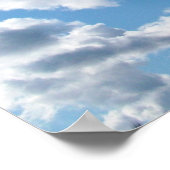 blauwe lucht en witte wolken poster (Hoek)