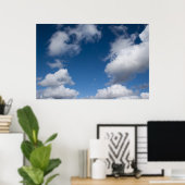 blauwe lucht en witte wolken poster (Thuiskantoor)