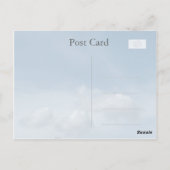 Blauwe lucht en witte wolken sympathie briefkaart (Achterkant)
