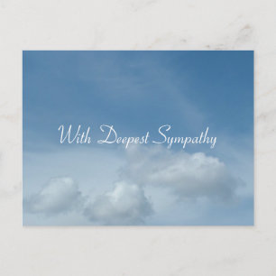 Blauwe lucht en witte wolken sympathie briefkaart