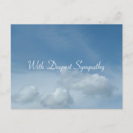 Blauwe lucht en witte wolken sympathie briefkaart
