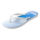 Blauwe lucht en witte wolken teenslippers (Schuin)