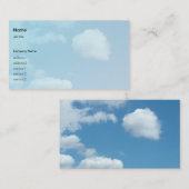 blauwe lucht en witte wolken visitekaartje (Voorkant / Achterkant)