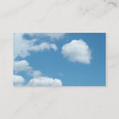 blauwe lucht en witte wolken visitekaartje (Achterkant)