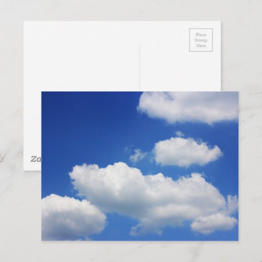 Blauwe lucht en wolken briefkaart (Voorkant / Achterkant)