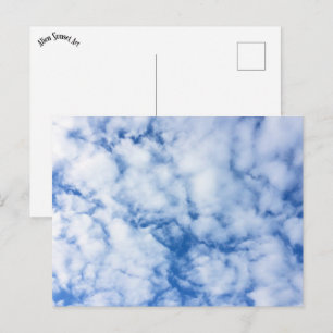 blauwe lucht en wolken briefkaart