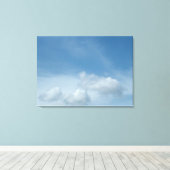 Blauwe lucht en wolken canvas afdruk (Insitu (Houten vloer))