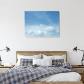 Blauwe lucht en wolken canvas afdruk (Insitu (Slaapkamer))