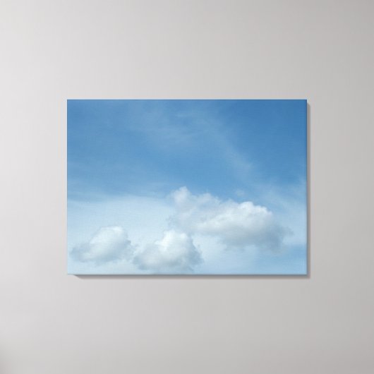 Blauwe lucht en wolken canvas afdruk (Voorkant)