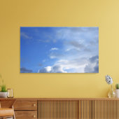 Blauwe lucht en wolken canvas afdruk (Insitu (Woonkamer))