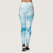 Blauwe lucht en wolken leggings (Achterkant)