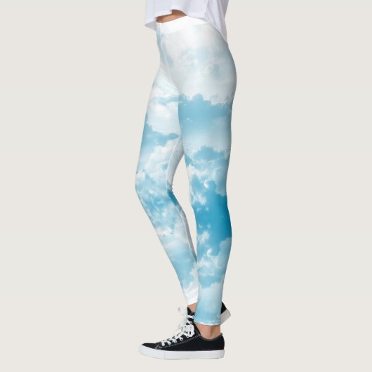 Blauwe lucht en wolken leggings (Links)