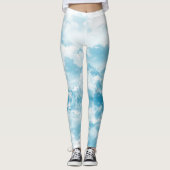 Blauwe lucht en wolken leggings (Voorkant)