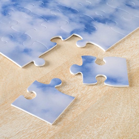 blauwe lucht en wolken legpuzzel (Zijkant)