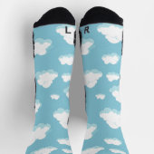 Blauwe lucht en wolken patroon sokken (Top)