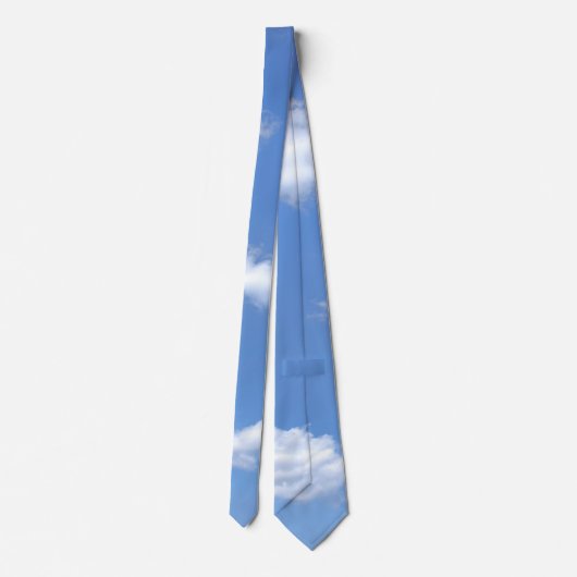 blauwe lucht en wolken stropdas (Achterkant)