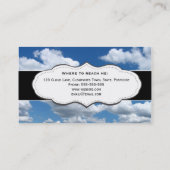 Blauwe lucht en wolken Visitekaartjes (Achterkant)