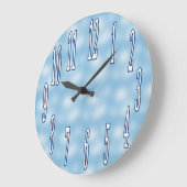 Blauwe lucht en wolken wandklok (Hoek)