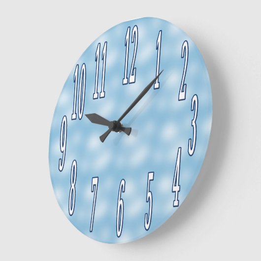 Blauwe lucht en wolken wandklok (Hoek)