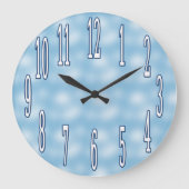 Blauwe lucht en wolken wandklok (Voorkant)