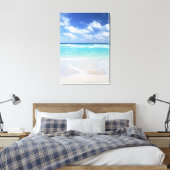 Blauwe lucht en zee 15 canvas afdruk (Insitu (Slaapkamer))
