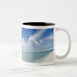 Blauwe lucht en zee 4 tweekleurige koffiemok